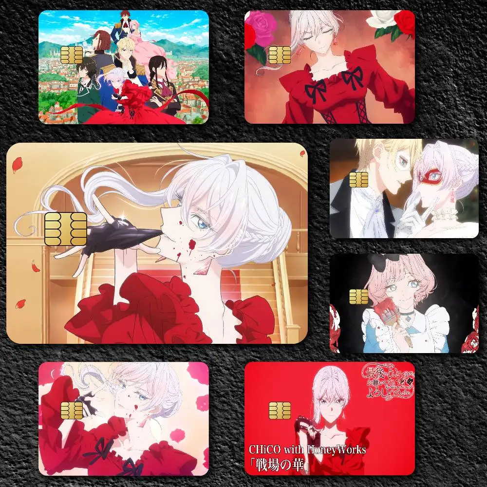 M-May I Ask for One Final Thing Card Stickers Waterproof Film Skin Cover 4PCS Credit Debit Front Decoration Commuter Pass