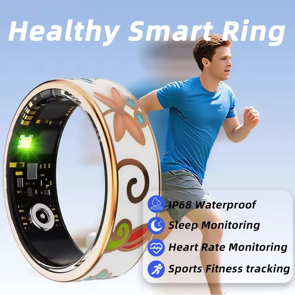 

New Color Enamel Craftsmanship Smart Ring Women Health & Sleep Monitoring Waterproof Multi-Sport Modes For Android & IOS Gifts