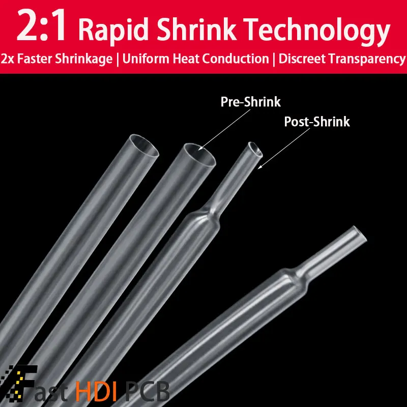 

Ультратонкая Прозрачная Термоусаживаемая Трубка для Ремонта Очков - Антискользящая, Разрезная Гильза, Экологичная Быстрая Усадка (0.8-6мм)