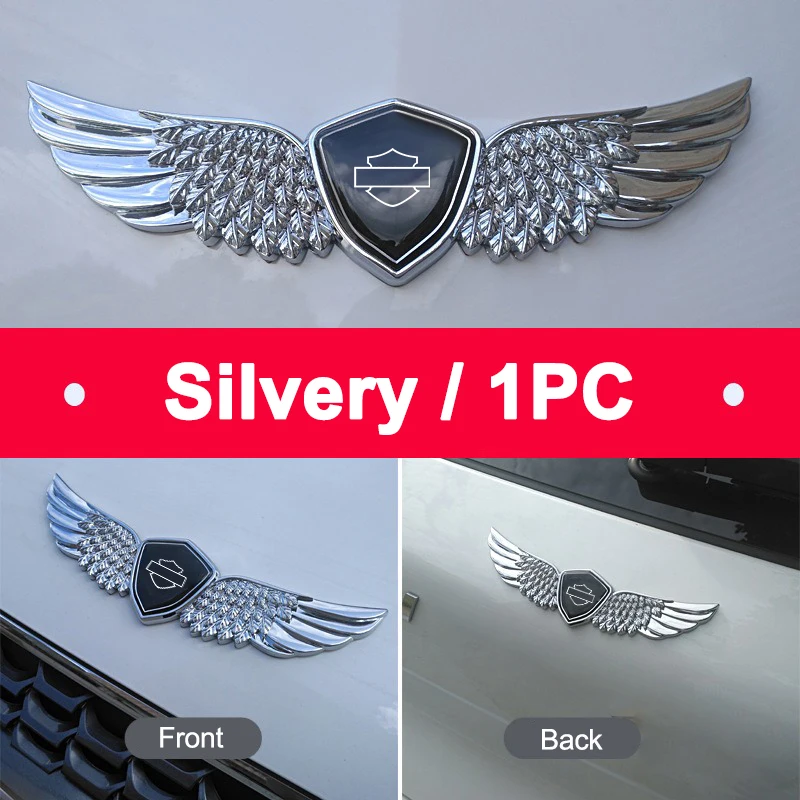

3D Metal Styling Car Wings Side Mark Sticker Decor Accessories For Harley Davidson Softail Sportster VRSC Touring X48 1200 Glide