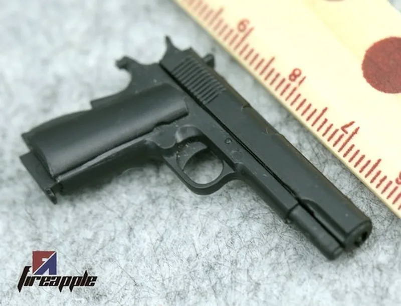 

1/6 Scale Type M1911 A1 Black Pistol Model Soldier Accessory Weapon Annex 4D Gun Simple Model for 12" Action Figure