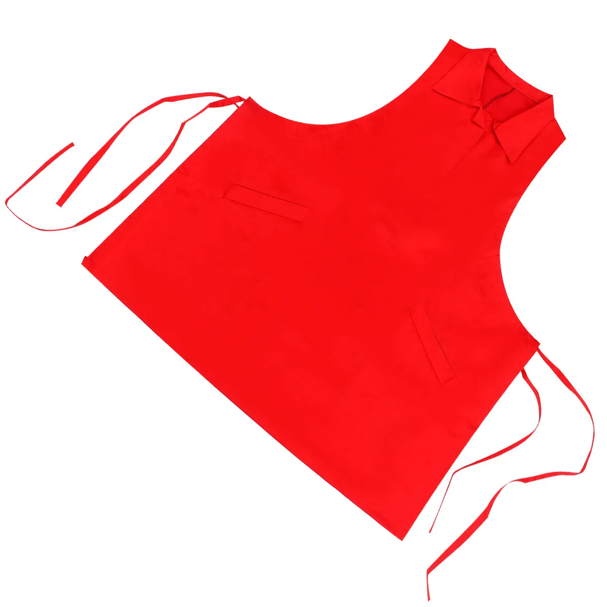 

Barber Shop Apron Sleeveless Suspender Design with Storage Pockets Heavy Duty Protective Apron for Haircut Kitchen Canteen