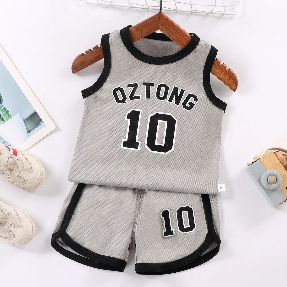 Summer Children\'s Clothing Sets Cotton Casual Baby Boys Girls Sleeveless T-shirts+shorts 2-piece Suit For 1 2 3 4 5 6 Years Old