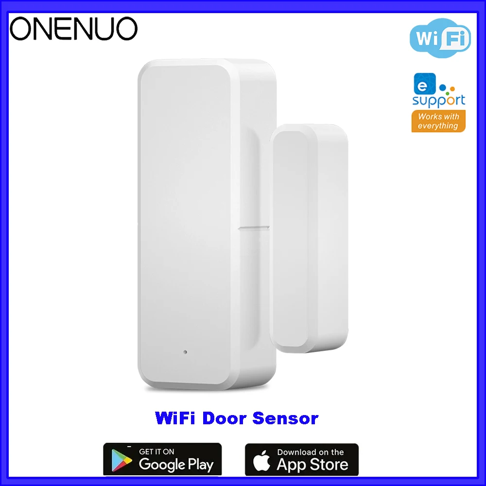 

WiFi Door Sensor with Ewelink APP Alert Notice Magnetic Window Open Closed Alarm Detector For Home Security Use
