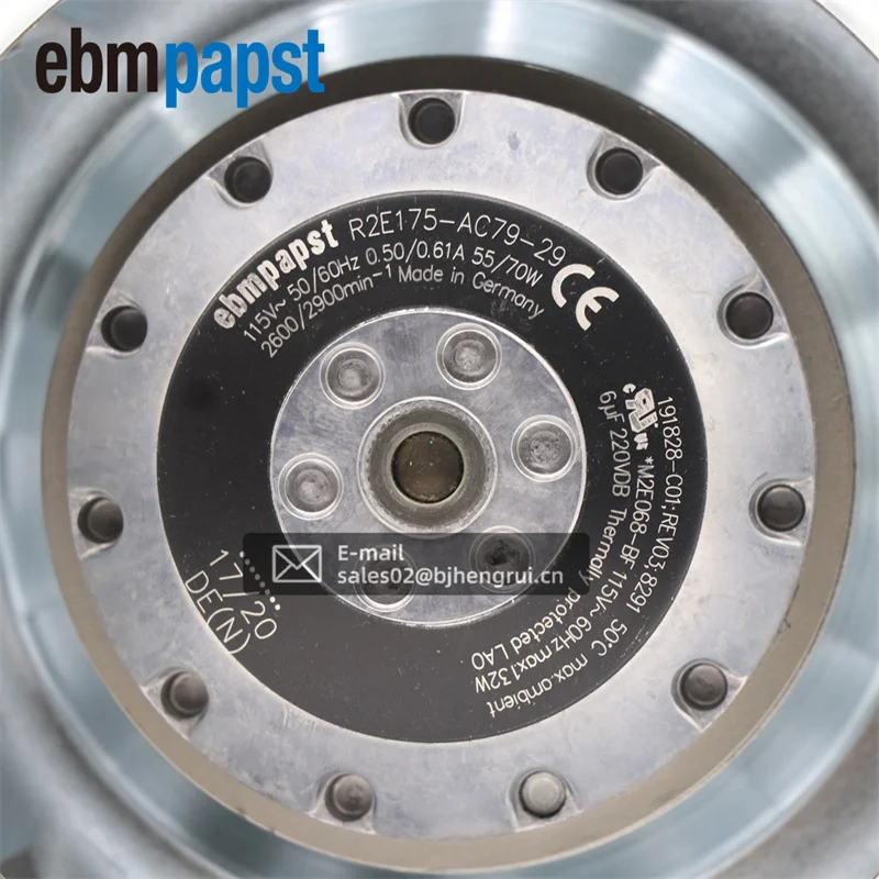 ebmpapst R2E175-AC79-29 48V Waterproof Cooling Fan 76/62W Ball Bearing Centrifugal for Enhanced Heat
