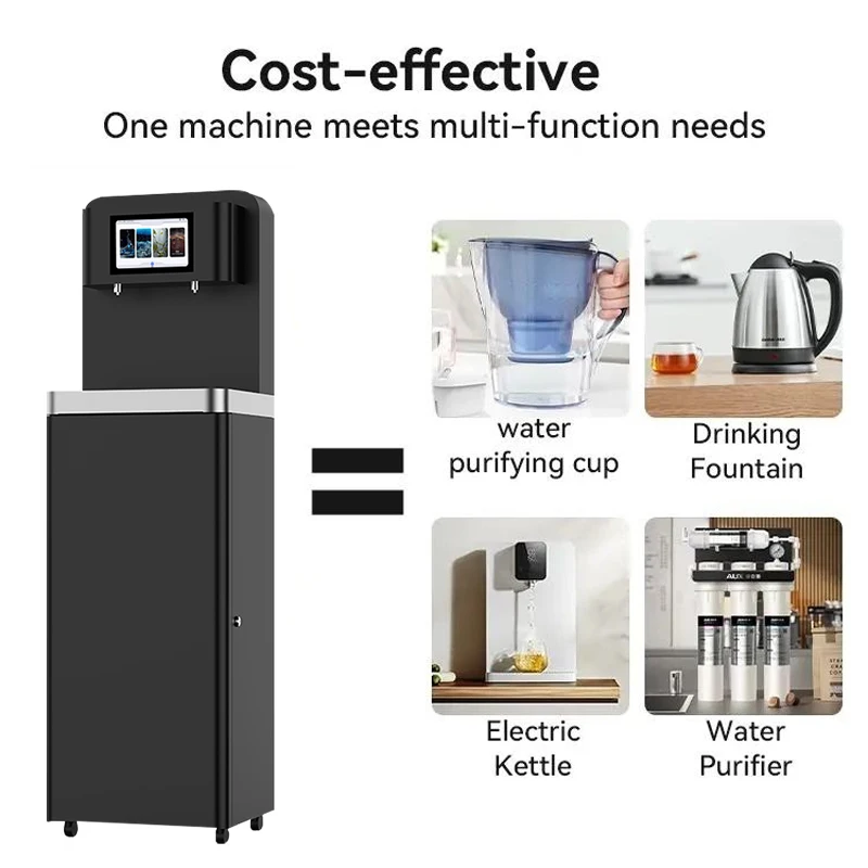 Smart Touch Display Hydrogen Rich Water Machine Station Large Flow Reverse Osmosis Filtration Multi-Function Household Desktop