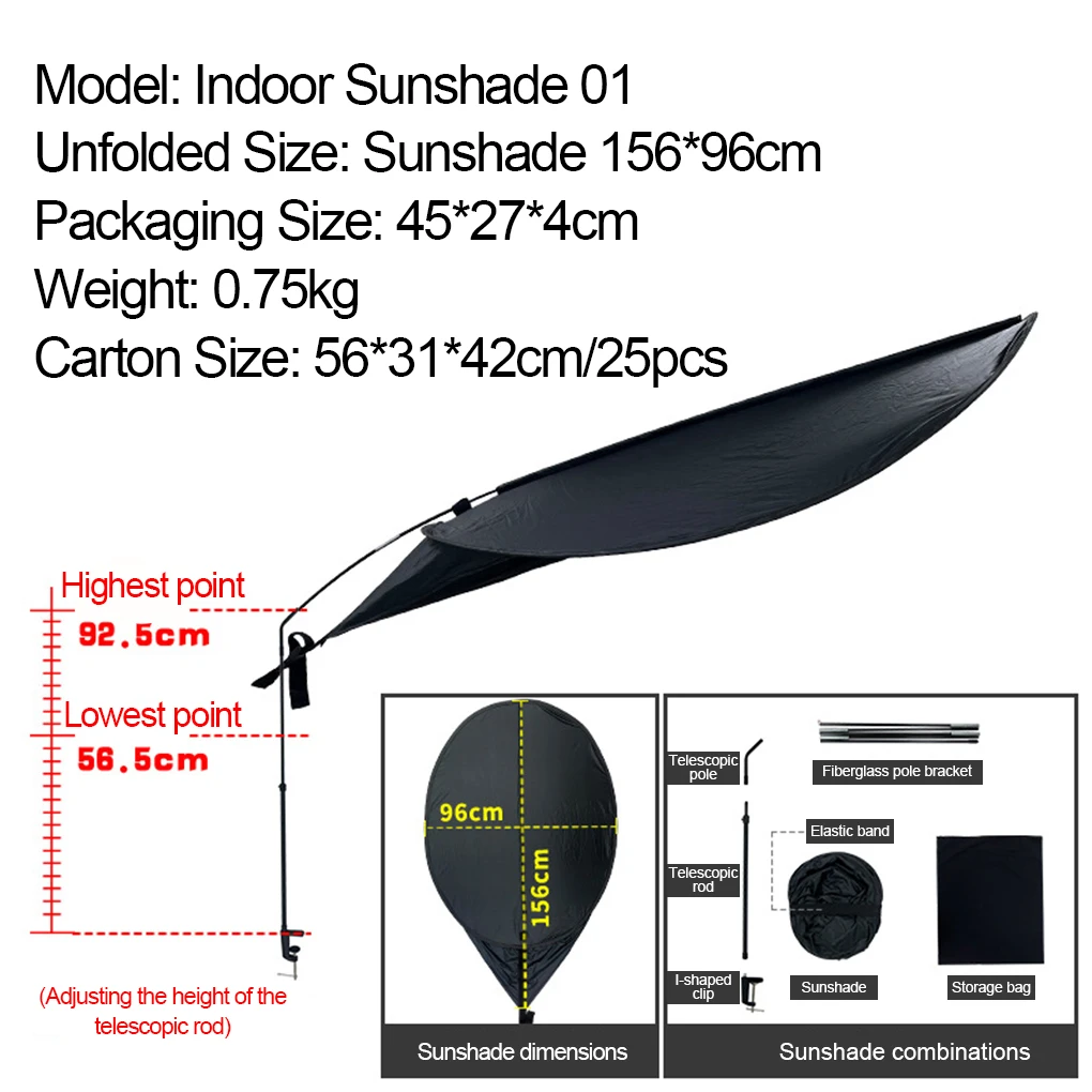 Stylish Office Light Blocking Shade Efficient Sun Coverage Easy Adjust Blackout Curtain Solution Expanding Shaded Area
