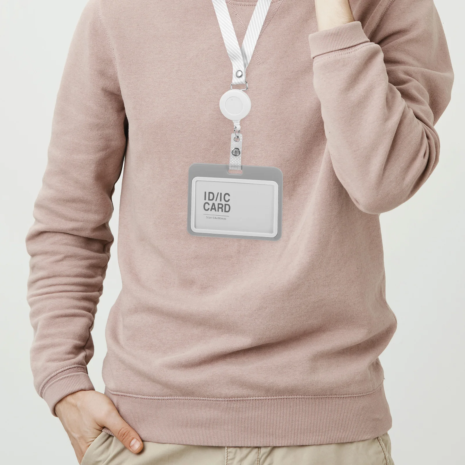 

10Sets Chest Badge Holders Clear Plastic Card Sleeves Lightweight Id Credit Name Card Protectors for Office Nurses