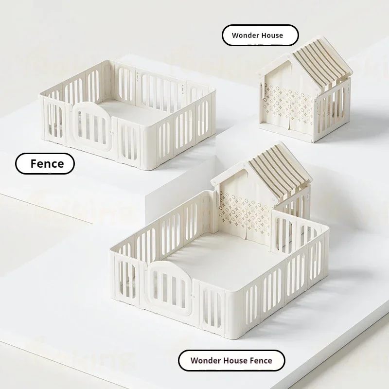 Cerca de bebê com cantos arredondados de toque suave, formato ajustável, quintal de segurança com portão, área de cercadinho portátil para ambientes internos ou externos