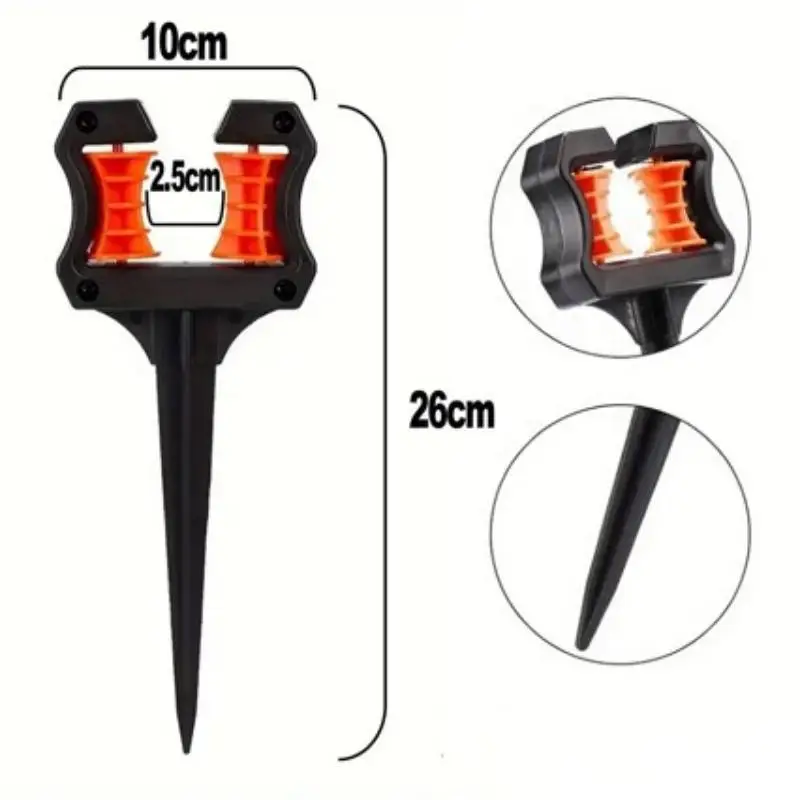 Garden Hose Guide Spike Heavy Duty Plant Protector Stake Roller Wheel For Watering Pipe Guide Nail For Flower Bed Lawn Landscape