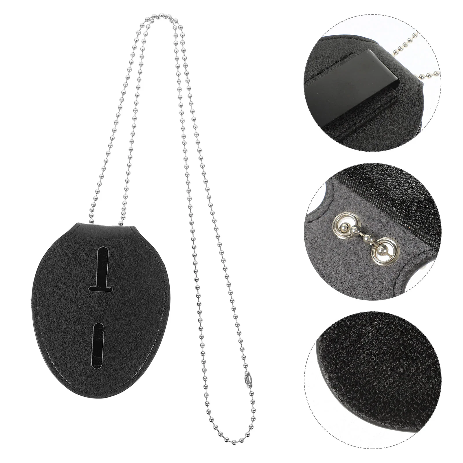 

Police Badge Holder Card Lanyards for Keys Credit Cards Metal Id Sleeve Necklace Security
