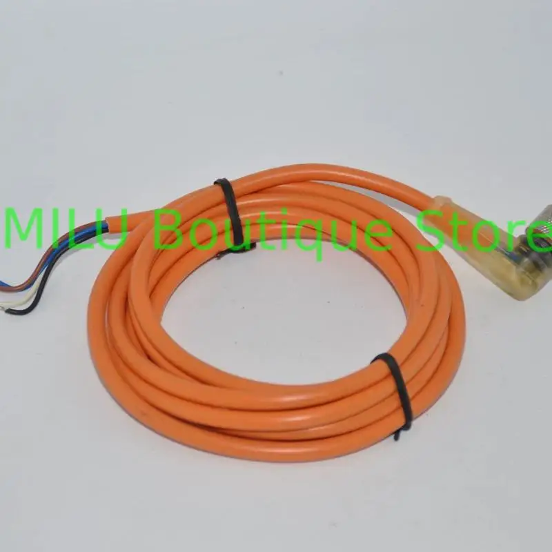 M12 NPN/PNP Näherungssensor-Anschluss mit LED-Winkeltyp, weibliches Sensorkabel, Steckverbinder, 5 m Kabel