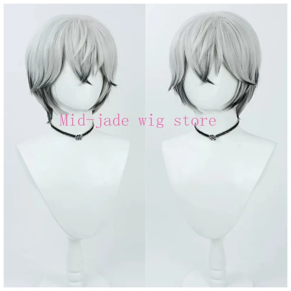 Onmyoji Fujinotake Cosplay Wig Black White Gradient Flipped Hair for Summer Game Event and Photography