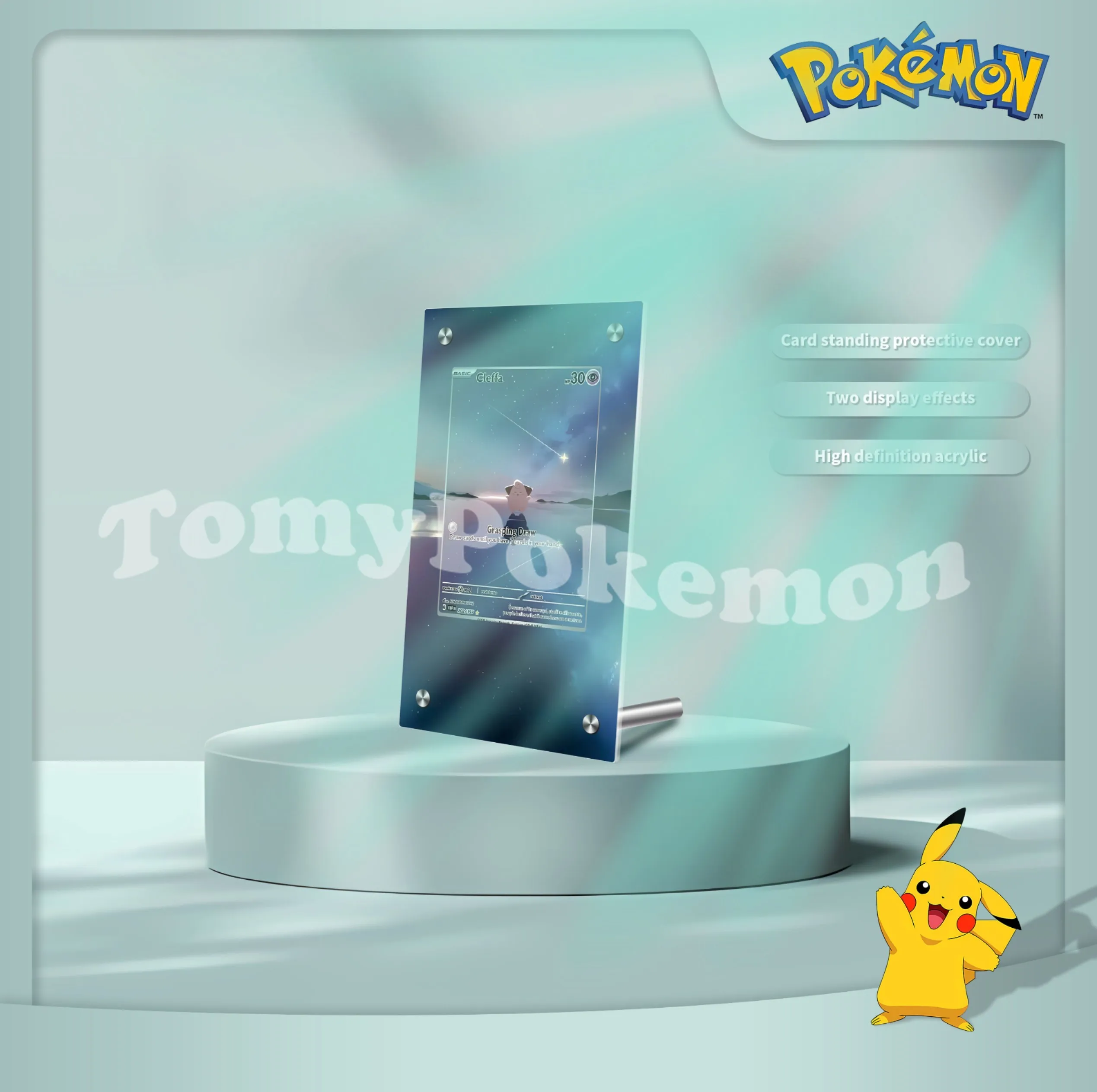 أنيمي بطاقة الطوب إطار الصورة متحف فان جوخ بيكاتشو تشارجر الاكريليك بطاقة الطوب إطار صور PTCG هدية لعبة لا تشمل البطاقات #3