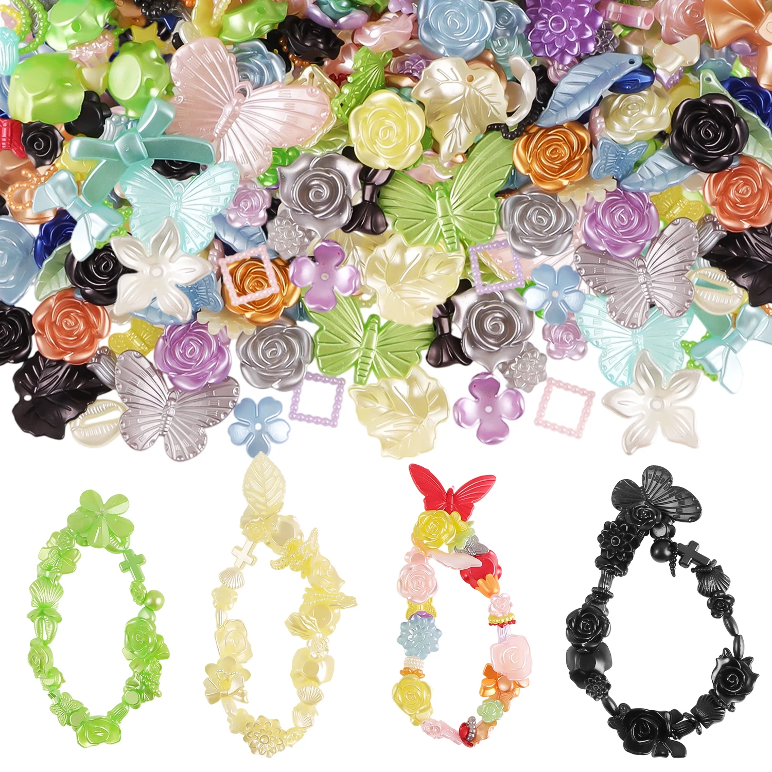 30g/60g Random mix Acrylic Spacer Loose Beads For DIY Bracelet Necklace phone casesJewelry Making Supplies Accessories Material