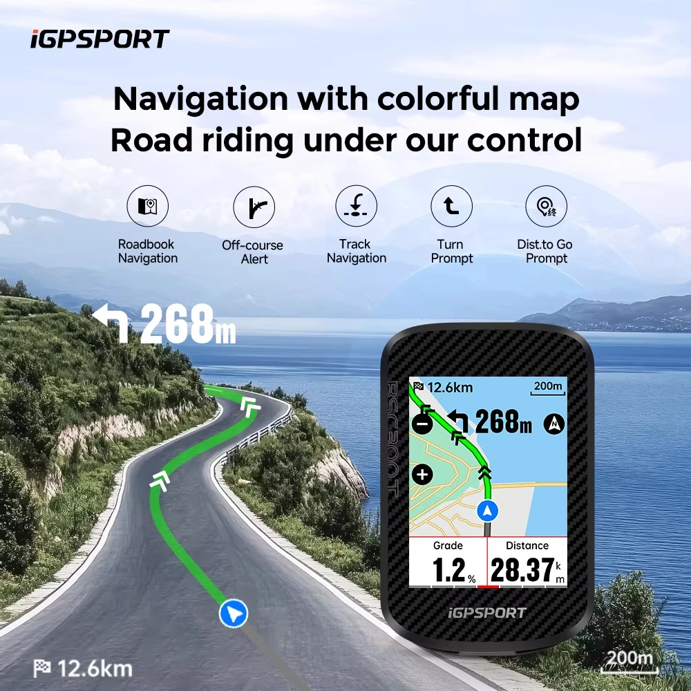 IGPSPORT BSC300T Bicycle Computer 2.4-Inch Colorful Touchscreen Odometer Support Bluetooth Ant Data Mtb IPX7 Road Speedometer