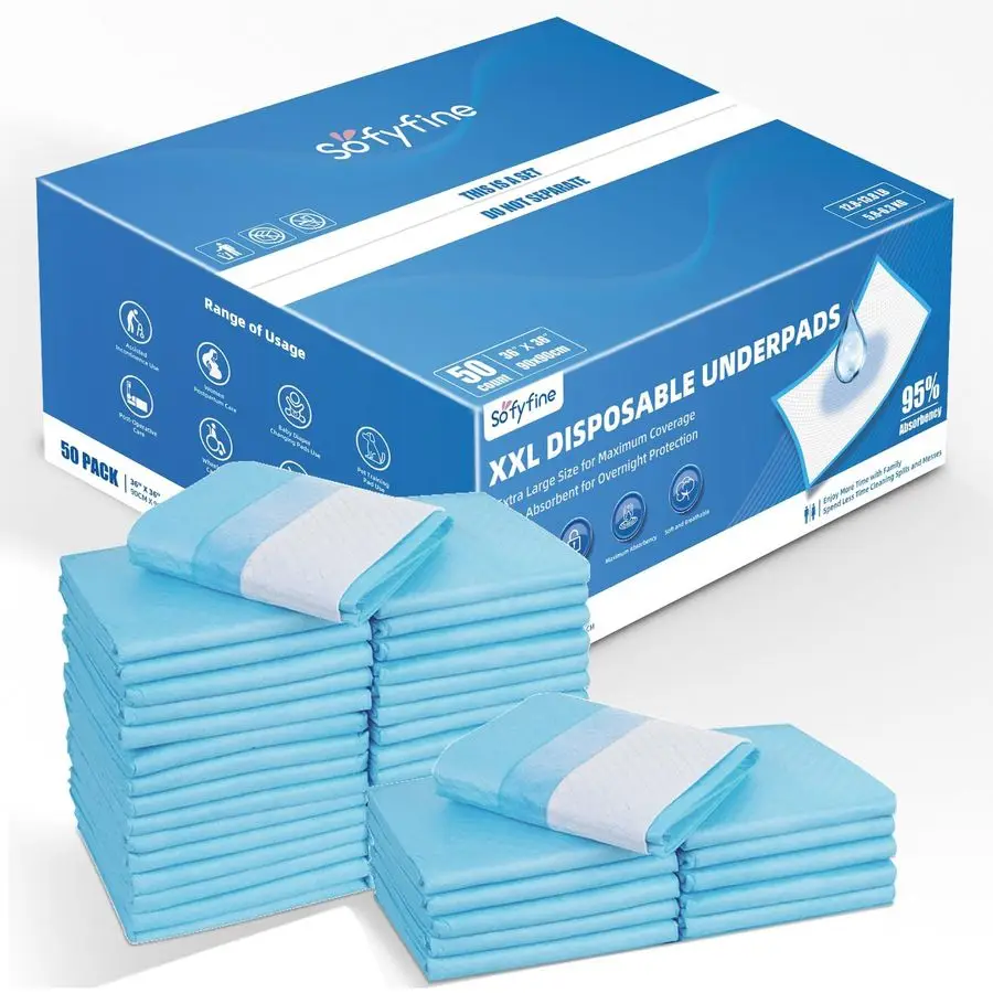 Count Extra Large Chucks 36x36 Thicken Elderly Adults Incontinence Bed Pads Disposable, Heavy Duty Absorbency Underpads Waterpro