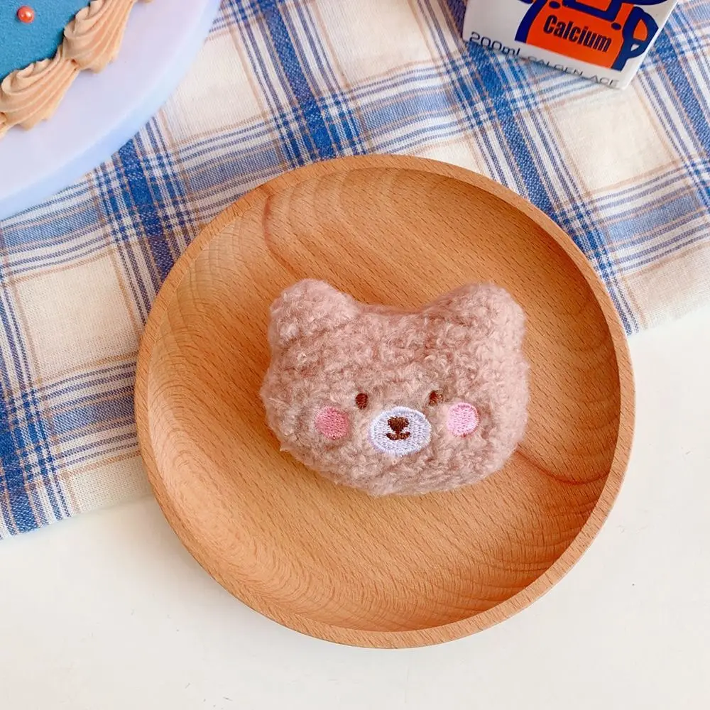 Soft Plush Bear Brooch Lapel Pin Cartoon Cute Clothes Badge Personalized Handmade Animal Brooch Backpacks