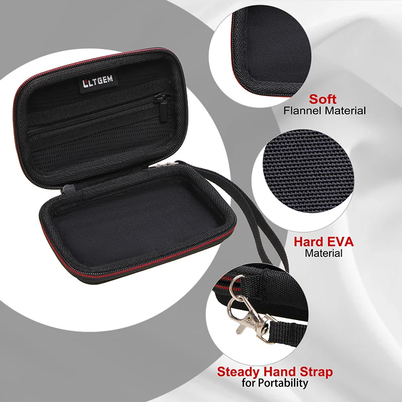 EVA Hard Case for KLIQ MetroPitch/Korg TM60BK Metronome Tuner and Anker 622 Magnetic Battery Storage Bag