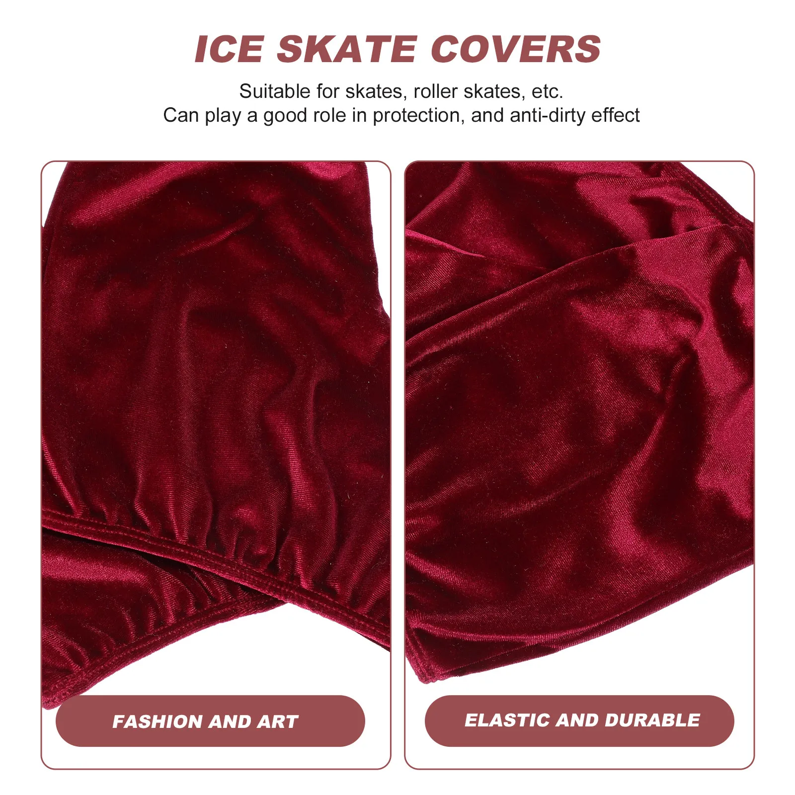 1Pair Skate Boot Covers Wear-Resistant Portable Lightweight Boot Protective Covers for Ice Figure Skating Shoes Traveling Use
