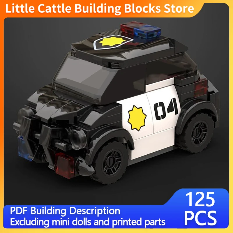 Speed Racing Car Model MOC Building Bricks Police Urban Patrol Car Modular Technology Children Holiday Gifts Assemble Toys Suit