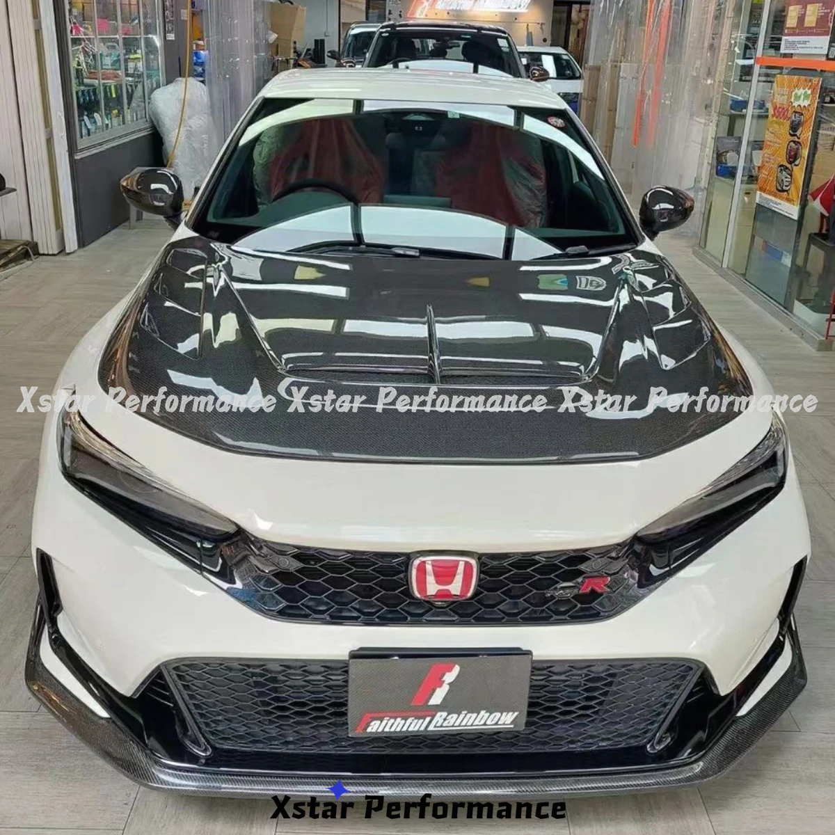 Xstar Vent Style Carbon Fiber Hood Bonnet For Honda Civic XI 11th Gen.Type R FL5