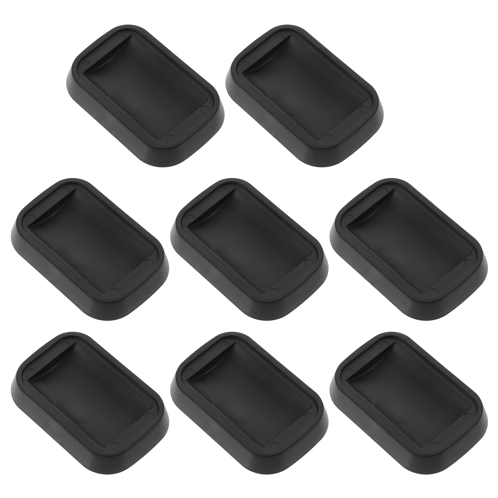 

8 Pcs Furniture Caster Cups Rubber Stoppers for Bed Wheel Black Anti Slip Durable Floor Protection Carpet Hardwood