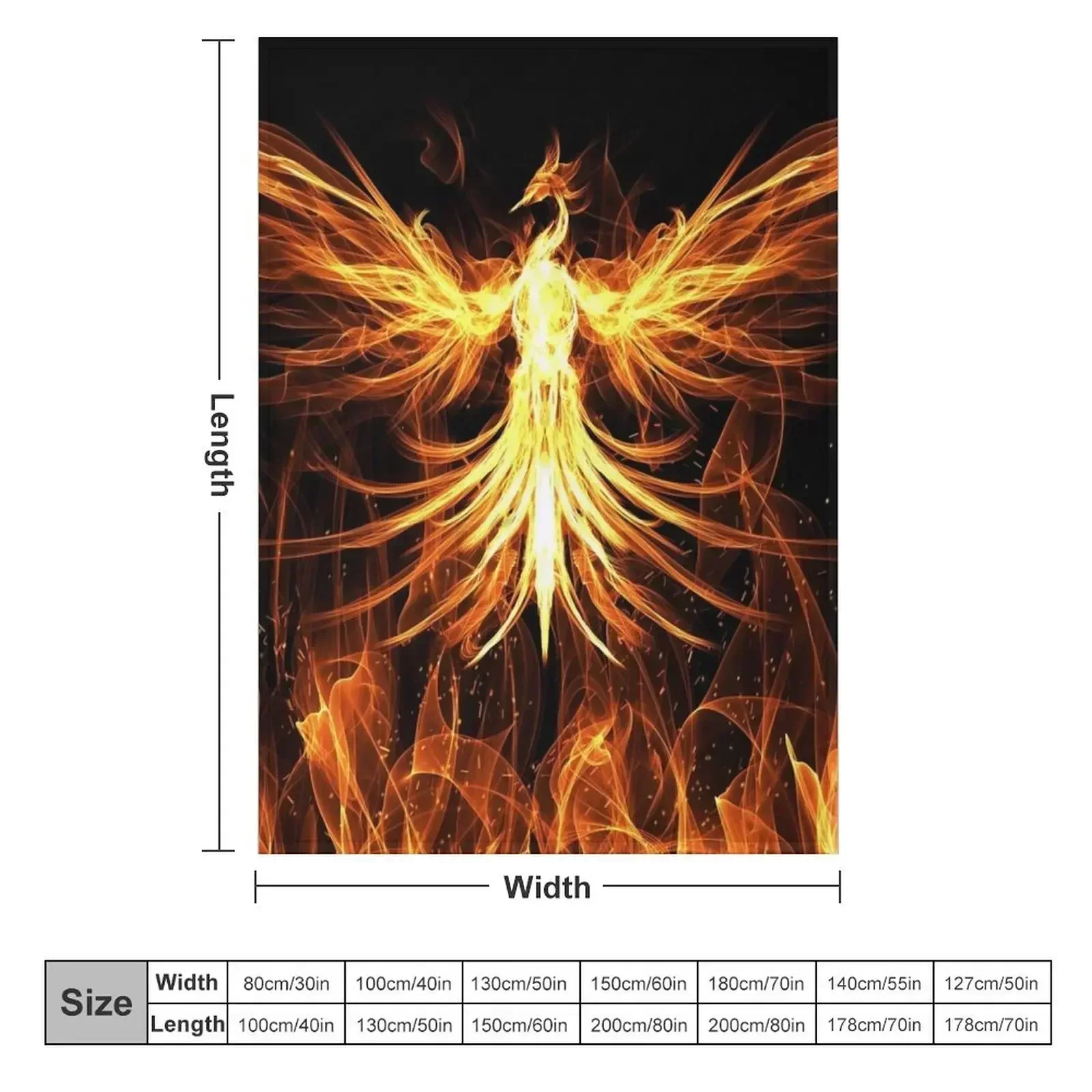 Phoenix Rising Throw Blanket couch cozy soft plush fuzzy picnic outdoor blanket