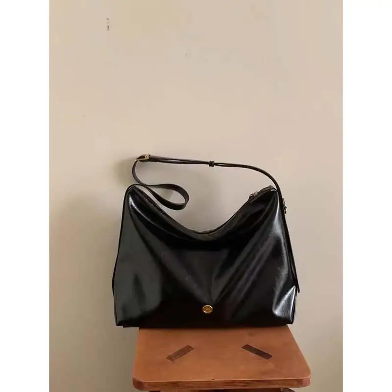 

Autumn Winter Soft Leather Large Capaci Tote Bag Single oulder Crossbody Bag Underarm Bag Vintage Bag Casual Handbag