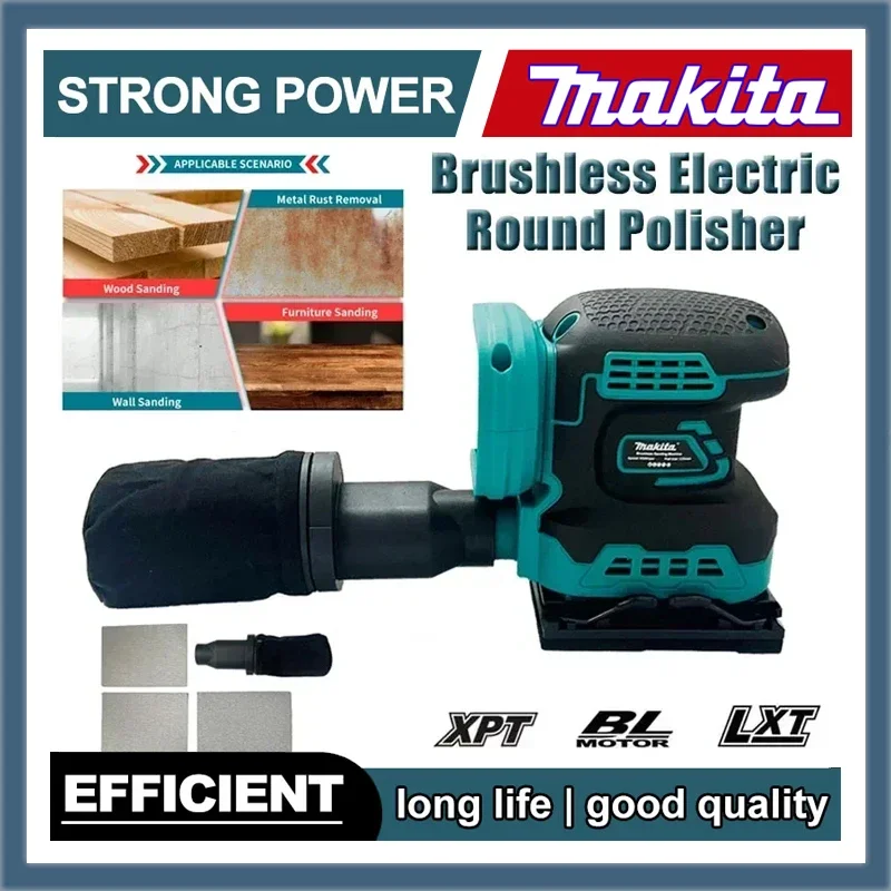 

Makita Electric Cordless Disc Random Orbital Brushless Sander Grinding Polisher 3-Speed Sanding Machine Fit 18V Battery