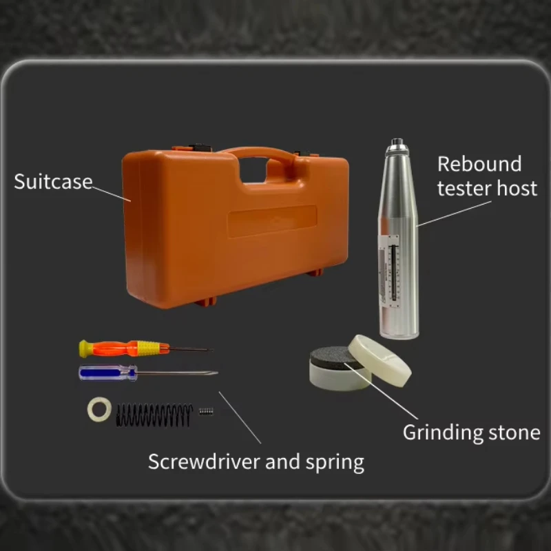 Resiliometer Concrete, Rebound Hammer Tester, Hammer Test Meter Tool, 10-60Mpa Concrete Rebound Tester, Cement Hardness Testing