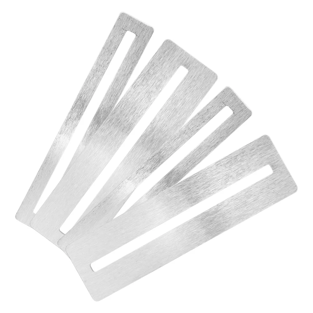 Protectores de traste de guitarra de Metal, protectores de diapasón para bajos Luthiers, protección de diapasón Universal duradera y fácil de instalar, 4 Uds.
