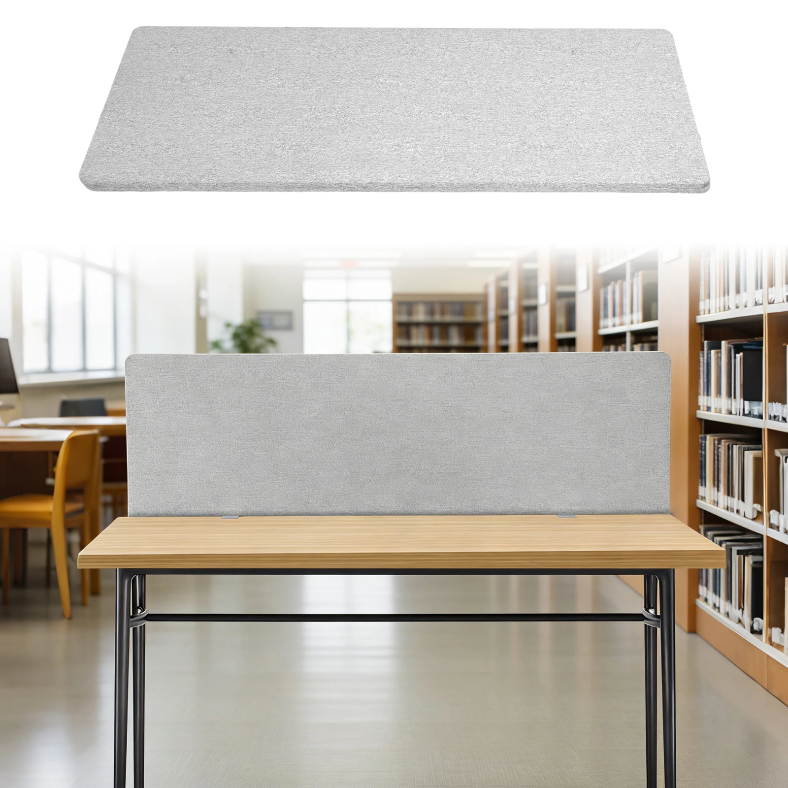 155x60cm Desk Privacy Panel Damage Free Noise Reduction Partition Devider For Home Office School Education Institution Tables