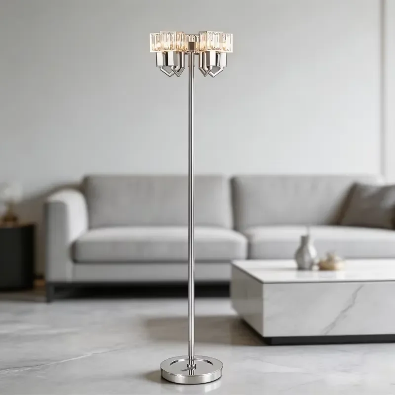 High Quality Stainless Steel LED Floor Lamp Modern Luxury Design for Indoor Living Room Villa