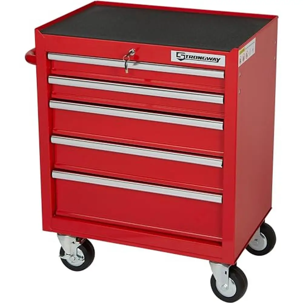 Lockable 5-Drawer Rolling Cabinet Workshop or Garage 26