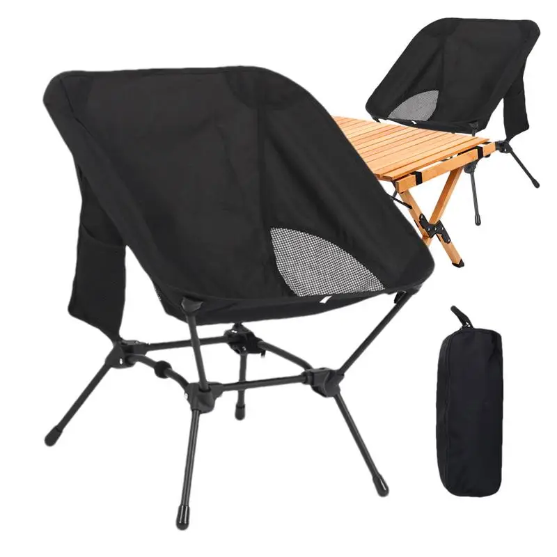 

Folding Camping Chair Compact Backpacking Portable Chair Metal Frame Folding Chairs Compact Backpacking Chair With 264lb Capacit