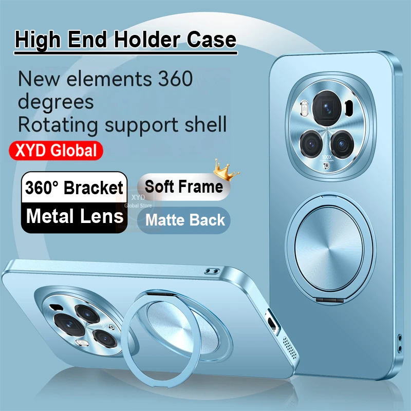 

For Honor Magic6 Pro Magic 6 Case Magnetic Holder Ring Cover For Honor Magic 6 Pro Phone Case Shell 360 Bracket Stand Bumper