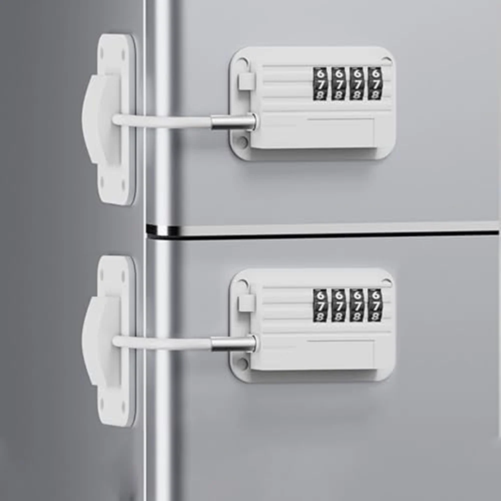 

Комбинированный замок для холодильника, устройство для защиты детей, для шкафов и ящиков, без сверления, из АБС-пластика и металла, компактный, черный, белый