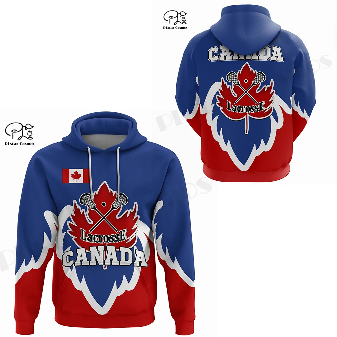 PLstarCosmos 3Dprint Newest Lacrosse Canada Flag Map Leaf Streetwear Harajuku Causal Unique Unisex Hoodies/Sweatshirt/Zip Q-1