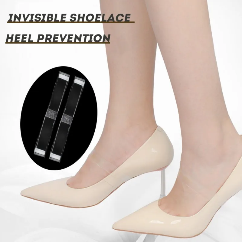 1/5pairs Invisible Elastic Silicone Transparent Shoelaces High Heel Shoes Clear Shoe Laces Straps Holding Loose Ankle Shoelace