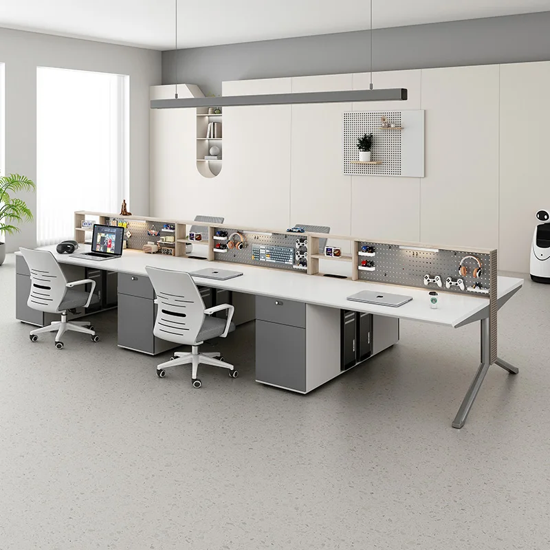 Desk Staff Staff Simple Modern Double Quad Hole Board Hanging Board Storage Screen  and  Combination