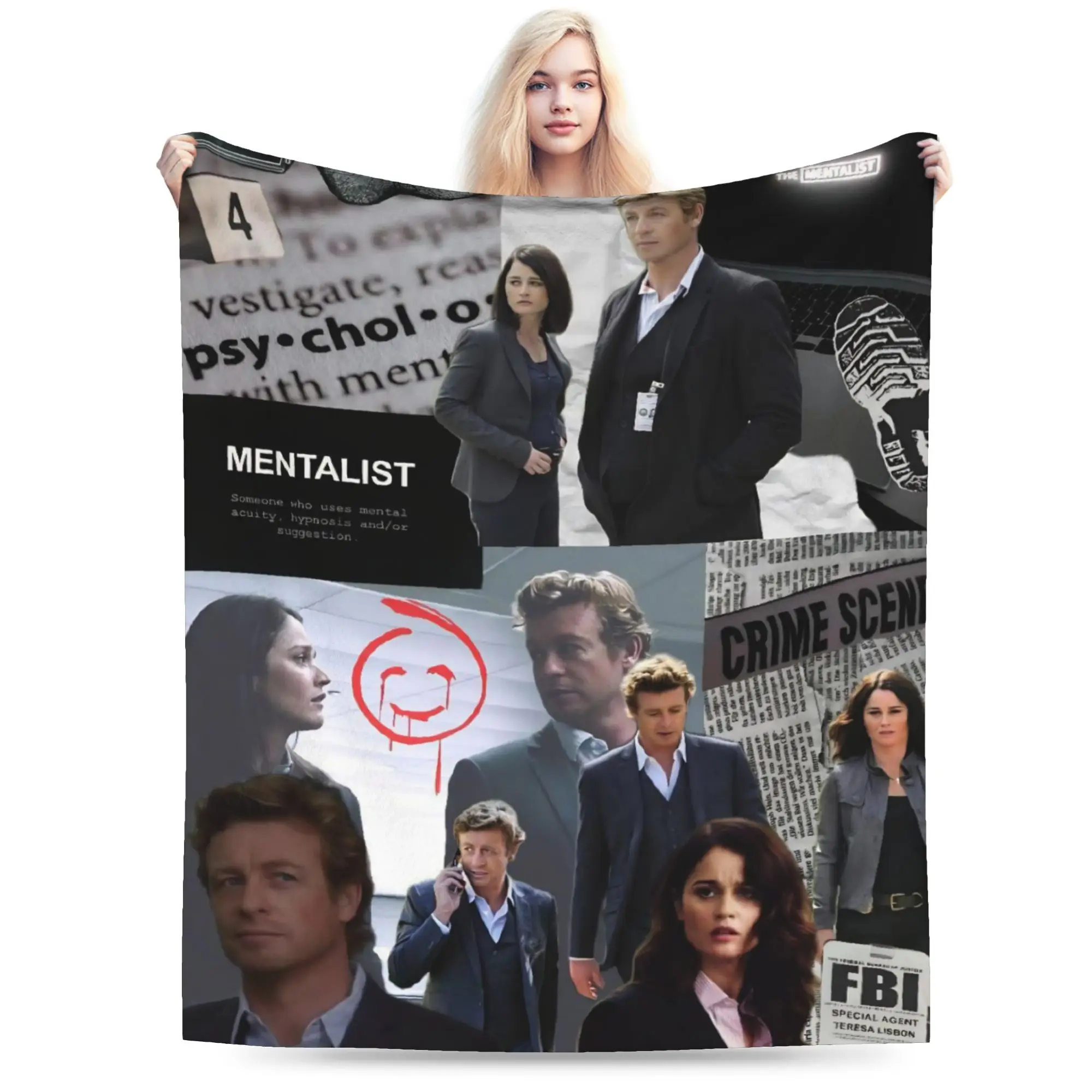 Super Soft The Mentalists Throw Blanket Premium Fleece Flannel Lightweight  Bed Blanket Cozy Fluffy Blankets All Season Use