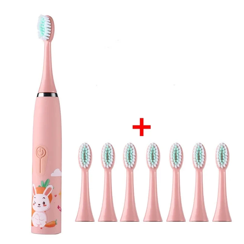فرشاة أسنان كهربائية للأطفال مقاومة للماء بالموجات فوق الصوتية ، قابلة لإعادة الشحن ، بالموجات فوق الصوتية ، الشعر الناعم ، العناية بالأسنان ، تنظيف اللثة