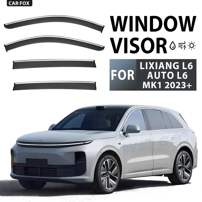 

For LI Auto Leading Ideal L6 2024+ Car Window Visor Awning Shelters Windshield Side Window Rain Sun Shade Auto Accessories