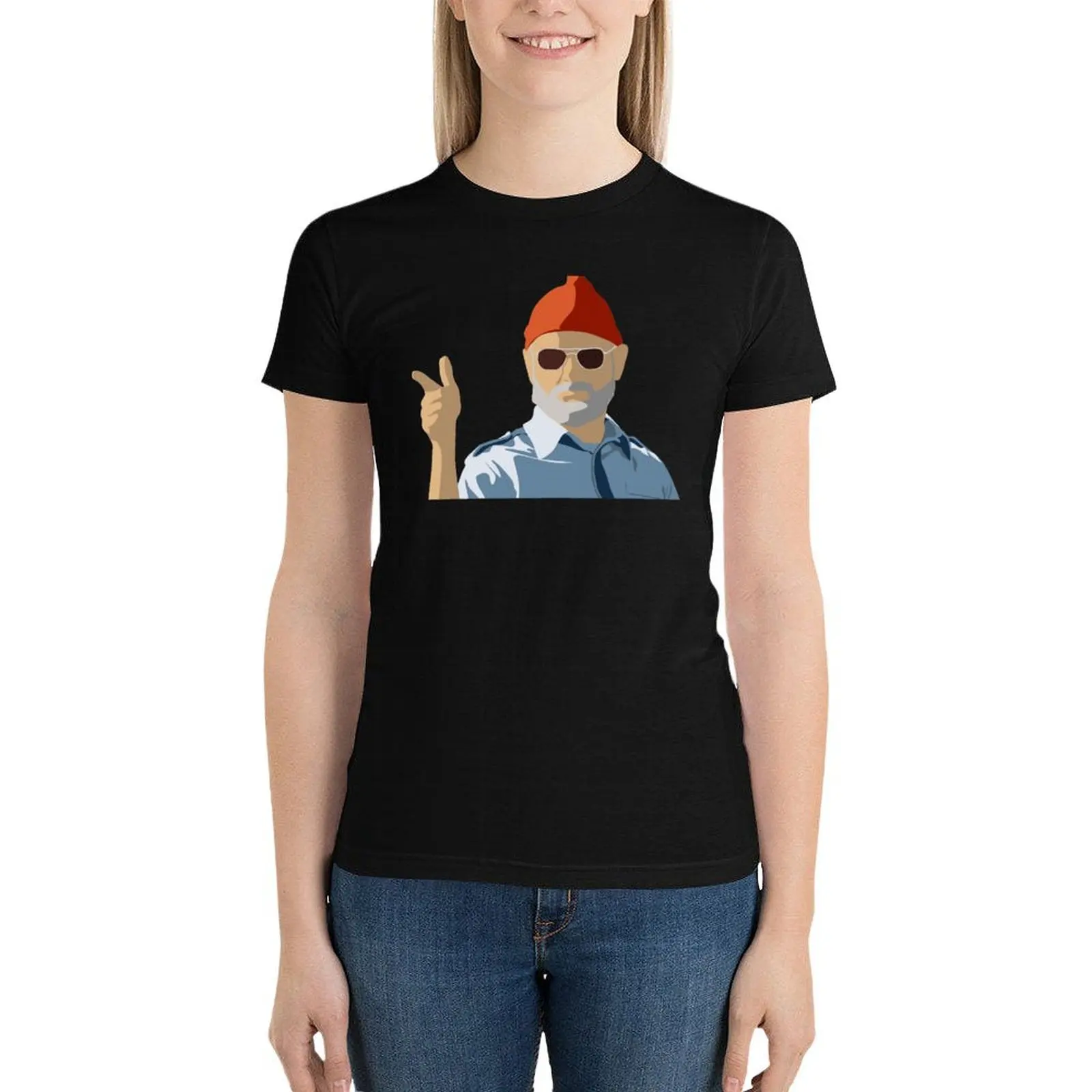 Bill Murray from Life Aquatic T-Shirt animal print shirt for girls tees Womens clothing