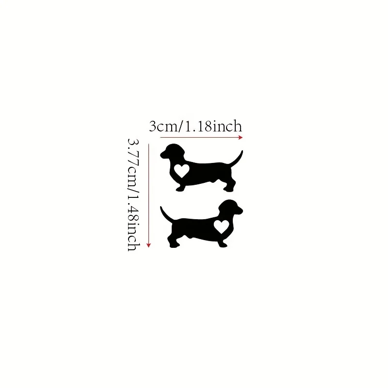 1set Miniature Dachshund Dog Waterproof Vinyl Sticker for Motorcycle Car Rearview Mirror Laptop Decor