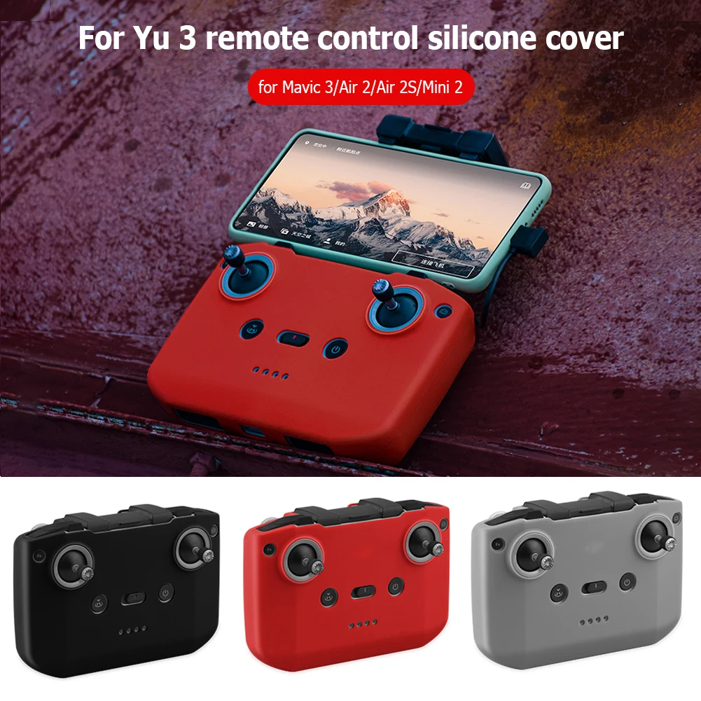 Silicone Case RC Controller Protective Cover Anti-Collision Protection Skin Cover for DJI Mini 3 Pro/Mavic 3/Air 2S/Mini 2 RC-N1