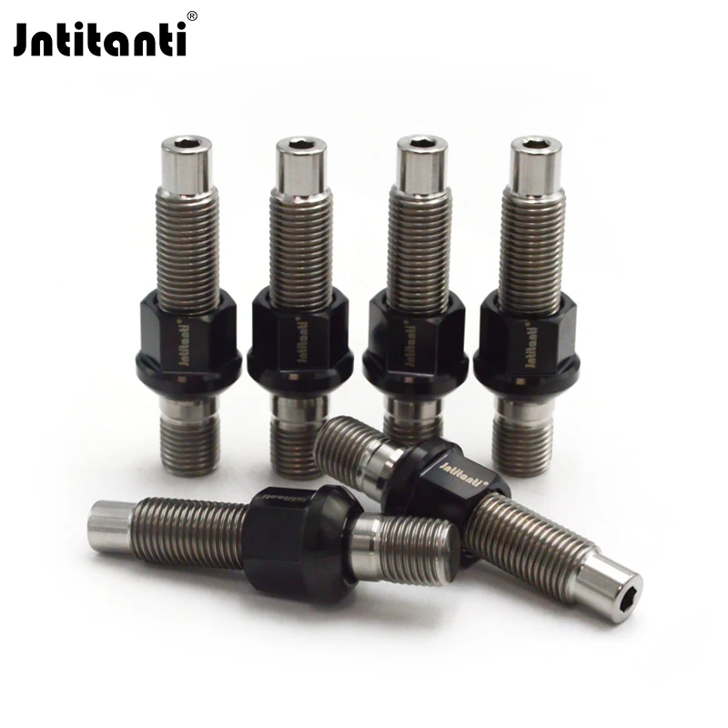 Jntitanti Gr5 titanium wheel rim stud  M14x1.5x78mm  and M14x1.5x21mm ball seat nut VW AUDI Benz  Porsche etc