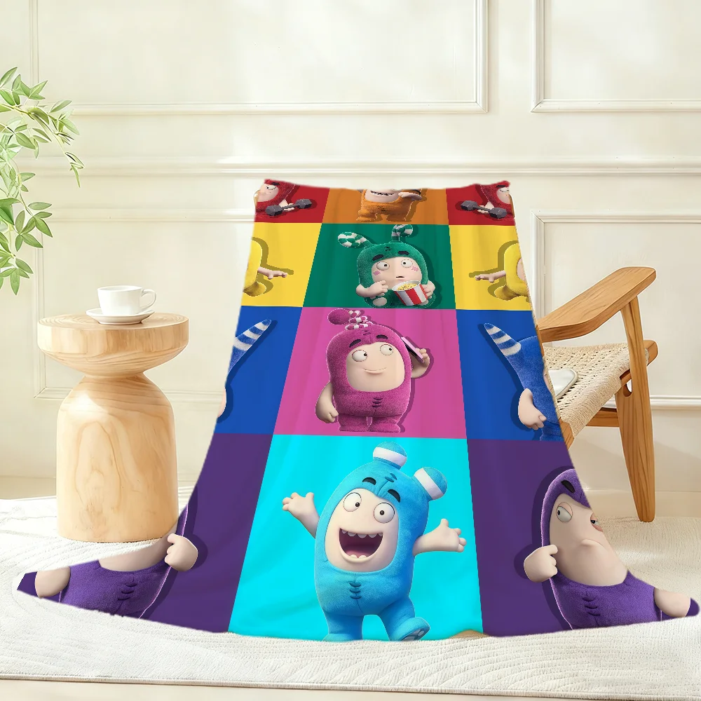 Cartoon Cute O-Odd B-Bods Blanket Throw Super Cosy Plush Living Room Sofa Couch Childish Birthday Gifts