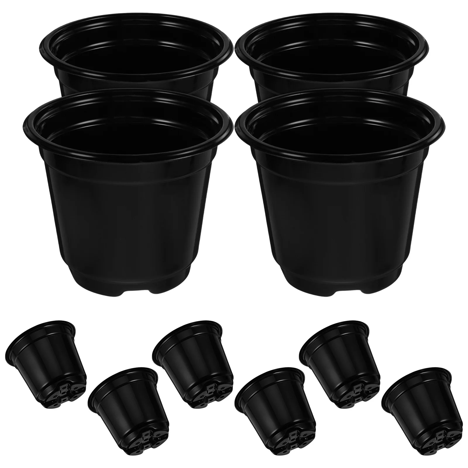 

10pcs PET Flower Pots Nursery Cups 10 5cm Diameter Durable Plastic Seed Starter Hydroponic Planter Gardening